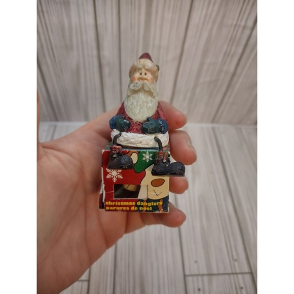 Christmas Danglers Santa Bottle Topper Stoppers Cork Dangling Legs - Picture 5 of 5